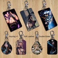 game Raven Stellar Blade Eve Keychain Holder Suitable For Subway Bank Card Bus Case Badge Holder Wallet Card Textured pattern