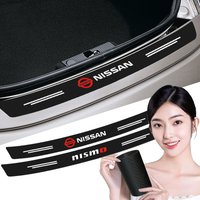 Carbon Fiber Car Trunk Rear Bumper Sticker Guard Plate Protector For Nissan Nismo Tiida Sylphy Teana X Trail T30 Almera Qashqai