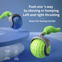 Smart Interactive Cat Toy Ball Automatic Electric Rolling Teaser USB Rechargeable Moving Bouncing Ball for Kitty Birthday Gift