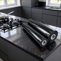 1 roll black wallpaper Use it to update countertops, cabinets, shelves, tables, drawers, doors and even appliances.