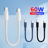 PD 60W Short Cable 30cm Type C to USB C Cable Fast Charging For Iphone 15 16 Xiaomi Samsung Huawei Power BanK USB C Data Cable