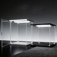 Clear Acrylic Display Case for Gundam, Dustproof Assemble Display Box with Magnetic Door for Action Figure Model