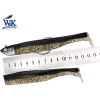 Weighted Fishing Lure with 28g JIG Head 12cm Weedless Minnow Vinyl Fish Soft Bait Boat Fishing Baits