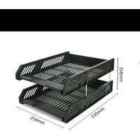 1 PCS Simple A4 File Storage Tray Durable Stackable Plastic File Rack 2 layers of storage