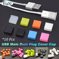 10Pcs Dust Plug Cap For USB Port Male Data Cable Charging Port Universal Protector Cover For USB A Port Flash Disk Protection
