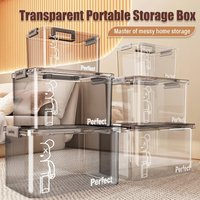 Outdoor car mounted household portable storage box, thickened snack toy sorting box, moving clothes, books, dust-proof storage