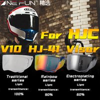 Motorcycle Helmet Visor,V10 Retro helmet Face Shield Uv-Protected for HJC V10 HJ-41visor,Scratch-resistant,Quick installation
