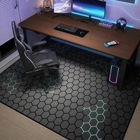 VIKAMA Cyberpunk Honeycomb Gaming Carpet Non-Slip Wear-Resistant Computer Chair Mat Living Room Room Decoration