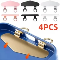 Stainless Steel Mobile Phone Lanyard Gasket Hanging Cord Clips Ultra Thin Metal Cellphone Tether Patch Replacement Card Clip