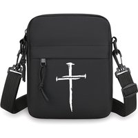 Jesus Cross Print Design Men Women Mini Crossbody Bag Christian Believers Gifts Fashion Messenger Bag Religious Fun Shoulder Bag