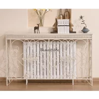 pg45Hallway Table above Radiator Decorative Cover Cover Storage Rack Cream Wind Console