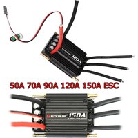 Flycolor 2-6S Lipo BEC 5.5V/5A Brushless ESC 50A 70A 90A 120A 150A Speed Controller / Programming card for RC Boat Model Parts