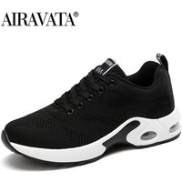 Women's Fashion Air Cushion Sports Running Flat Soft Bottom Sneaker Mesh Breathable Casual Shoes