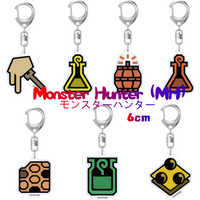 NEW Game Monster Hunter Acrylic keychain 6cm student bag bag small pendant small gift decoration 6cm