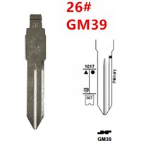10pcs Uncut Metal 26# GM39 GM40 GM41 for Buick Chevrolet Pontiac Hummer for KD Keydiy Xhorse VVDI Remotes Universal Key Blanks