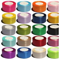 25colors 4cm Shiny Rolled Silk Satin Ribbons for Hair Accessories NO Elastic Solid Fold Over Ribbon FOE for Hair Bows