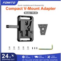 FOMITO V-Mount Aluminum Alloy Quick Release Plate Base Station 1/4 Screw Suitable For V-Port F970 Battery
