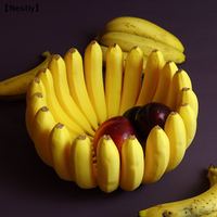 Banana Shaped Storage Tray Fruit Bowl Table Plates Kitchen Dishes Tableware For Salad Snacks Simulated Banana Decoration〔Nest〕
