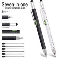 7 In 1 Multifunction Ballpoint Pen With Modern Handheld Tool Measure Technical Ruler Screwdriver Refillable Ballpoint Pen Tools