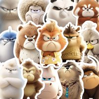 AliExpress NONE 50pcs Angry Funny Pixar Animals Stickers Cartoon Graffiti Decal DIY Notebook Guitar Luggage Bicycle Helmet Stickers For Students