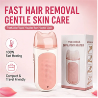 Portable Wax Heater Hair Removal Machine 100W Fast Heating Depilatory Wax Warmer for Home Salon Use