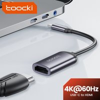 Toocki Type C To HDMI Adapter HD 4K@60Hz Video Cable For iPhone MacBook iPad Samsung Xiaomi TV Monitor Projector Cable Converter