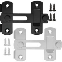 Stainless Steel Door Locks 180° Flip Sliding Latch Secure Sliding Barn Door Lock Heavy-Duty Gate Latch for Cabinets Wooden Doors