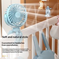 Mini Stroller Fan Rechargeable Octopus Flexible Tripod Clip On Quiet Cooling Air Circulator Handheld Desktop Fan for Travel