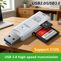 2 in 1 SD TF Card Memory Card Reader USB 3.0 /USB 2.0 Card Reader High Speed Smart Card reader Adapter For PC Laptop Accessories