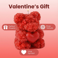 1/2/4pcs Bear-shaped Rose Aromatherapy Candles - Sweet Decorative and Handmade Gifts, Perfect for Women/friends Valentine's Day