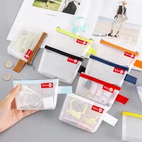 Waterproof Mini Mesh Zipper Storage Bag Small Items Organizer Coin Purse Credit Bank ID Card Bag Earphone Cable Lipstick Pouch