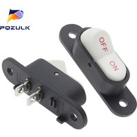 White 2 Pin Light ON/OFF Boat Button Switch 250V 6A AC AMP 125V 10A Electric Wok Home Start Switch