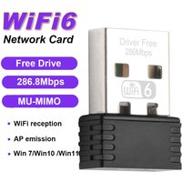 AX286 WIFI 6 Adapter Network Card Mini USB Dongle 2.4GHz 802.11AX Signal Reception For PC Laptop Windows 10/11