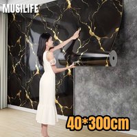 2MM Thicken Marble Effect PVC Wallpaper Panels Self-adhesive Foam Wall Stickers for Bathrooms Living Rooms Kitchen Wall Cladding