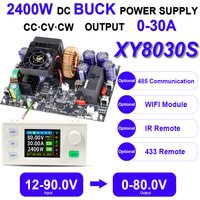 XY8030S 2400W 30A Buck DC Digital Power Supply Adjustable Step-Down Converter MPPT Charging 12-90V To 0-80V WIFI 485 IR 433 Set