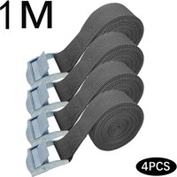 AliExpress NONE 3/4 Pces 1M Buckle Tie-Down Belt Cargo Straps For Car Motorcycle Bike With Metal Buckle Tow Rope Strong Ratchet Belt for Luggage