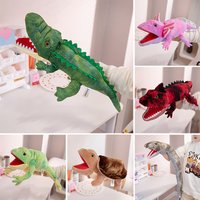 Amphibia Plush Hand Puppet Plushed Doll Educational Snake Frog Lizard Simulator Soft Stuffed Toys Anime Doll Game For Boys Girls