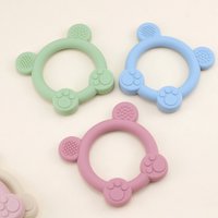 Silicone Bear Teething Ring Is Easy to Grip and Can Help Soothe Teething Teeth