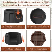 58mm Espresso Coffee Portafilter Holder with Anti Slip Tamping Station for Barista Cafe Shop Home Brewing Tool Stable