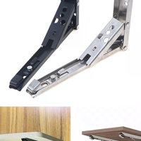 8"-14" Folding Shelf Bracket Heavy Duty Collapsible Shelf Holder Hardware For Table Work RV Car Saving Space