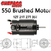 SURPASS HOBBY Brushed Motor 550 12T 21T 27T 35T for 1/10 1/12 RC Car HSP HPI Wltoys Kyosho TRAXXAS Crawler Off-road Climbing Car