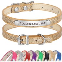 Personalized Puppy Kitten Collar For Small Medium Dogs Cats Custom Adjustable Free Engraved Nameplate ID Tag Pet Collars Perros