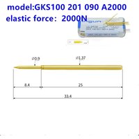 100PCS INGUN British Steel Probe GKS100 201 090 A2000/A3000 Pointed 1.36mm Spring Test Probe for ICT Testing