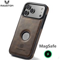 Luxury Strong Magnetic Leather Case for iPhone 16 Pro Max 17 Air 15 14 Plus 13 12 11 Logo View Wireless Macsafe Magsafe Cover