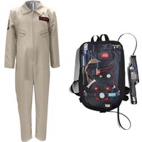 New children's Ghostbusters Halloween set with backpacks, male and female role-playing performance costumes, and performance cos
