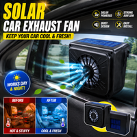Solar Energy Car Exhaust Ventilation Fan Powerful Air Circulation Heat Extraction Fan For Preventing Car Interior Overheating