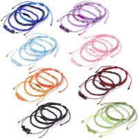 4pcs/Set Colorful Minimalism Small Beads Bracelet Green Pink Purple Orange Summer Beach Gathering Women Girl Party Gifts Jewelry