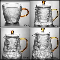 Japanese Teapot Glass Tea Pot With Infuser Tea Sets Teapots Glass Borosilicate Heat Resistant Glass Teapot Kettle Gaiwan Pu Erh