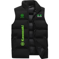 AliExpress Kawasaki Logo Cotton Vest Jacket for Men And Women Casual Fashion Warm Autumn Winter Sports Cycling Outdoor Clothing