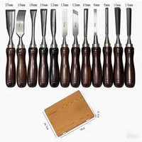 12Pcs Wood Carving Chisel Set with Wooden Storage Case,Professional Woodworking Gouge Chisel Kit for Craft Sculpting & Carving